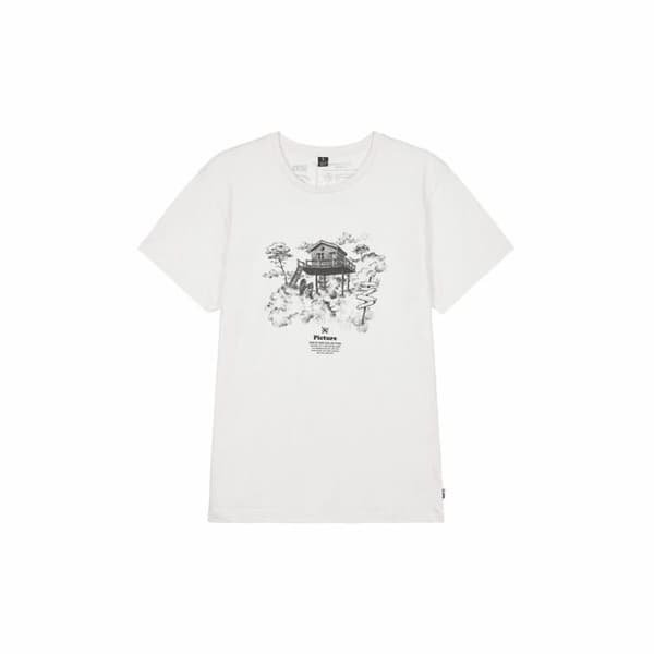 T-shirt Picture DS Surf Cabin Natural Hvid - L