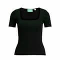 Miniatyrbillede 1 af 3: Kortærmet T-shirt til Kvinder Jack & Jones Jxsky Ss Knit Sort - M