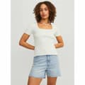 Miniatyrbillede 3 af 6: Kortærmet T-shirt til Kvinder Jxsky Ss Jack & Jones Cloud Dancer Varm hvid - XS