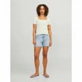 Miniatyrbillede 4 af 6: Kortærmet T-shirt til Kvinder Jxsky Ss Jack & Jones Cloud Dancer Varm hvid - XS