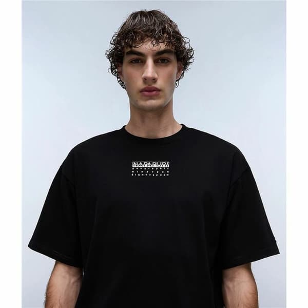 Kortærmet T-shirt til Mænd Napapijri S-Premium Ss Sort - M