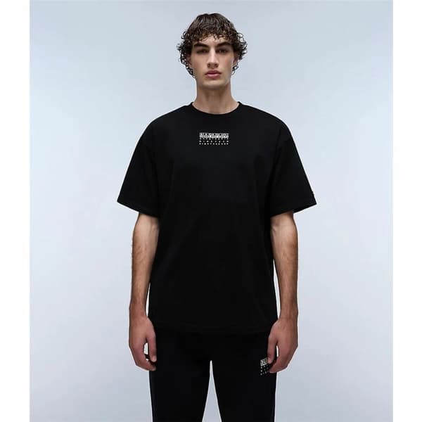 Kortærmet T-shirt til Mænd Napapijri S-Premium Ss Sort - M