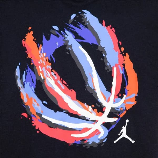 Børne Kortærmet T-shirt Jordan Jdb Bball Fire Ss Sort - 7 år