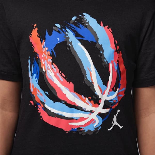 Barn T-shirt med kortärm Jordan Jdb Bball Fire Ss Svart - 10-12 år