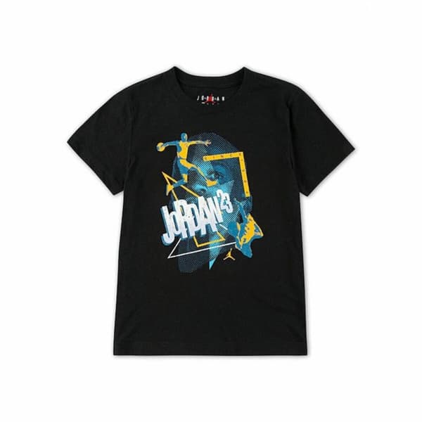 Børne Kortærmet T-shirt Jordan Jdb Jordan 3Peat Ss Sort - 10-12 år