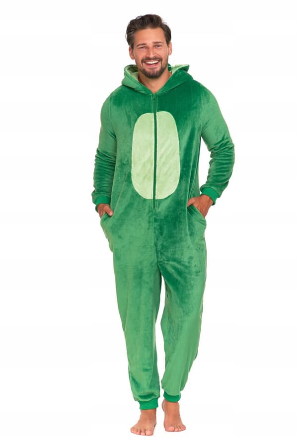 Unisex pyjamas med huva och dinosaurie, MORAJ XL