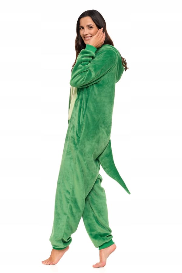 Unisex pyjamas med huva och dinosaurie, MORAJ XL