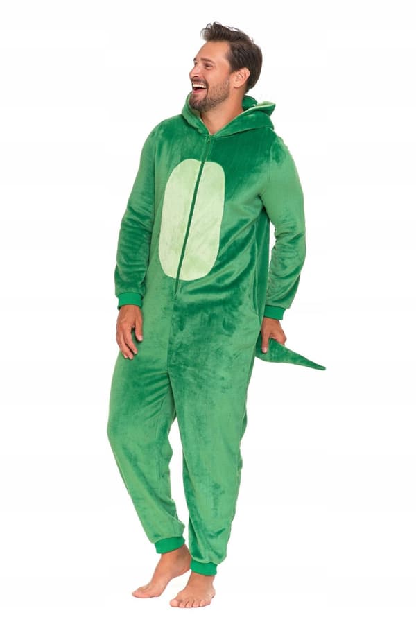 Unisex pyjamas med huva och dinosaurie, MORAJ XL
