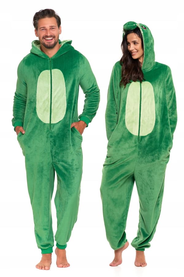 Unisex pyjamas med huva och dinosaurie, MORAJ XL