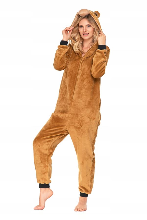 ONESIE BEAR Unisex Pyjamas med Huva MORAJ S