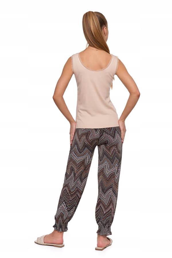 Aladdin Loose naisten haaremihousut kiristysnyörillä Airy MORAJ 2XL