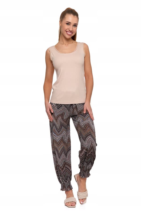 Aladdin Loose naisten haaremihousut kiristysnyörillä Airy MORAJ 2XL