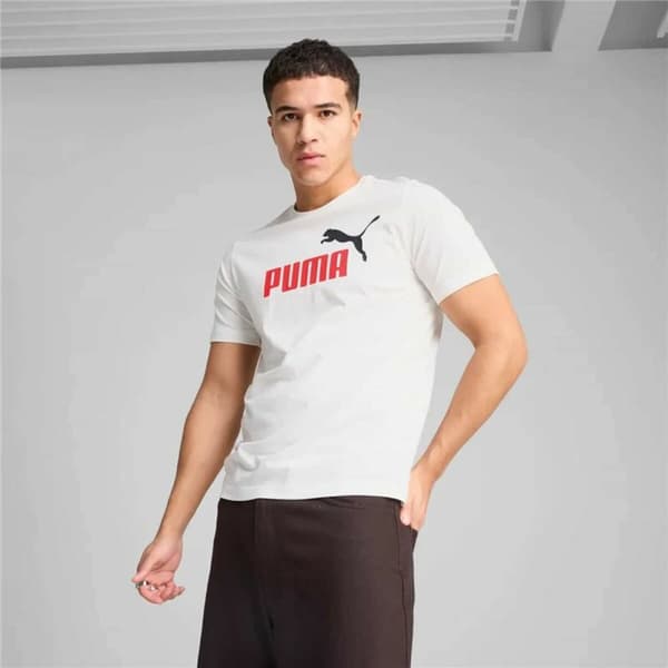 T-shirt med kortärm Herr Puma Vit - M
