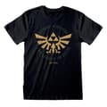 Miniatyrbild 1 av 2: T-shirt med kortärm Unisex The Legend of Zelda Hyrule Kingdom Crest Svart - XXL
