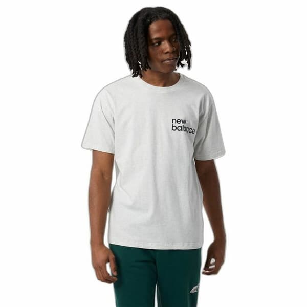 T-shirt med kortärm Herr New Balance Nb Essentials Graphic 1 Sah Vit - S