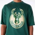 Miniatyrbild 3 av 5: T-shirt med kortärm Herr New Era NBA PANEL OS Milwaukee Bucks Ljusgrön - M