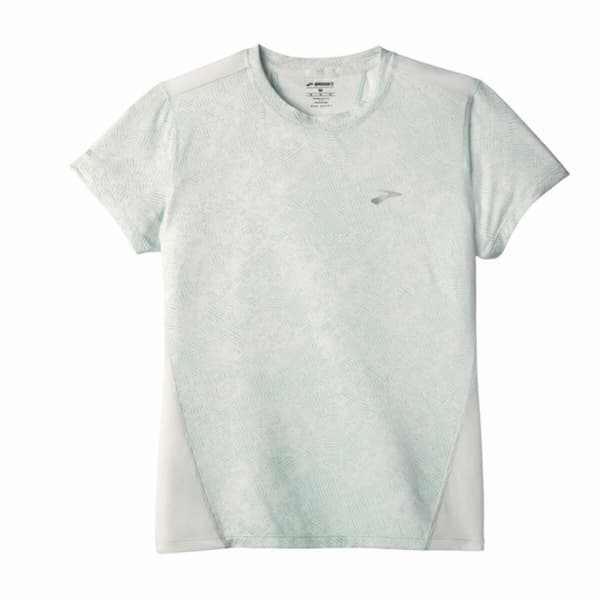Miesten T-paita Brooks Sprint Free Sleeve Valkoinen Vaaleansininen - S