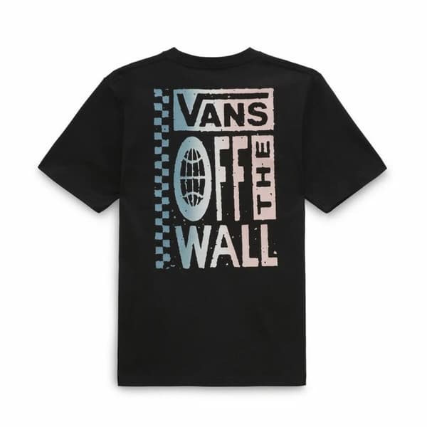 T-shirt med kortärm Barn Vans Global Stack-B Svart - 10-12 år