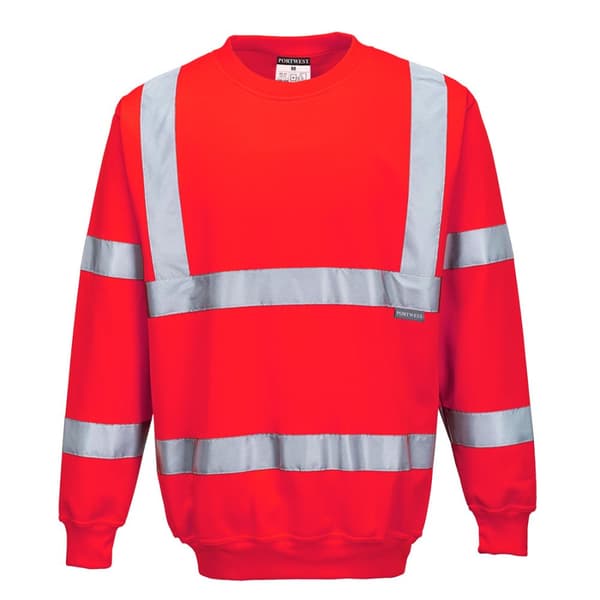 Advarsels-sweatshirt - Rød L