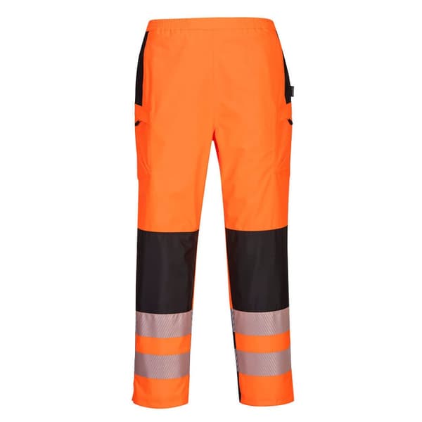PW3 Dame Hi-Vis Regnbukser - Orange/Sort XS