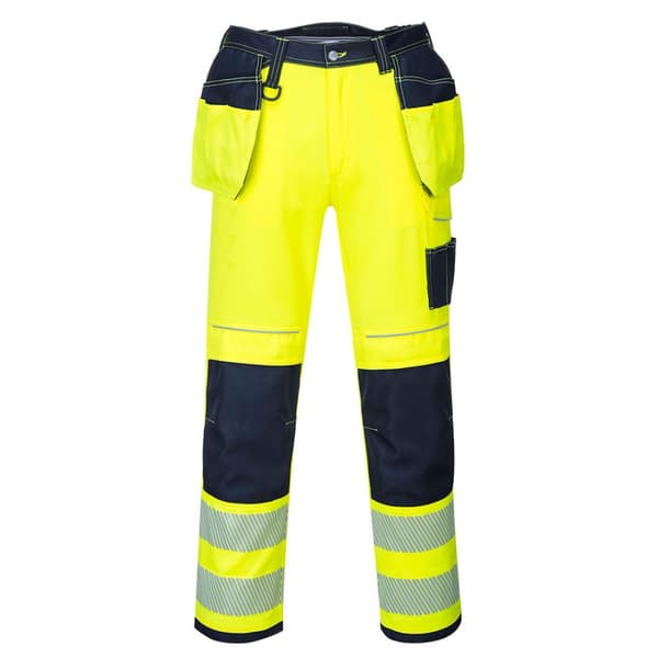 Portwest T501YNR 34 heijastavat PW3-housut koteloilla