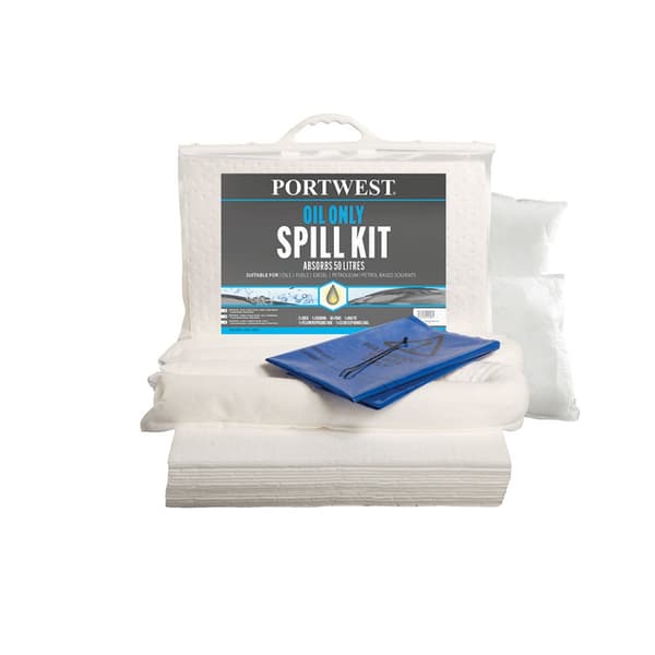 Olieabsorptionssæt 50 liter - hvid
