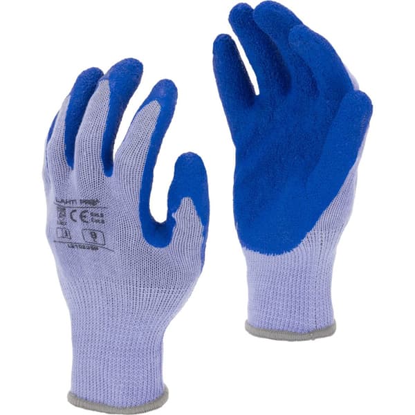LATEXHANDSKER BLÅVIOLETTE L210210P, 12 PAR, "10", CE, LAHTI