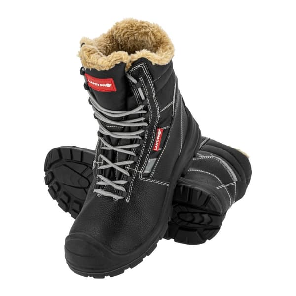 ISOLERADE HÖGA ANKLESTÖVLAR I LÄDER, SVARTA, S3L FO SR,"45",CE,LAHTI