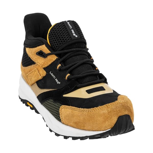 SKOR ZAM/NUB/STICKAD BEIGE-SVART-VIT, S1 FO HRO SR,"42",CE,LAHTI