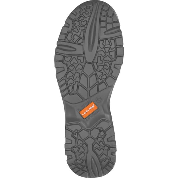 SVARTA ANKLESTÖVLAR I LÄDER MED POM-MOTO, S1 FO SR, "45", CE, LAHTI