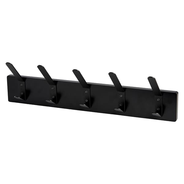 Kroklist med 5 krokar - Svart