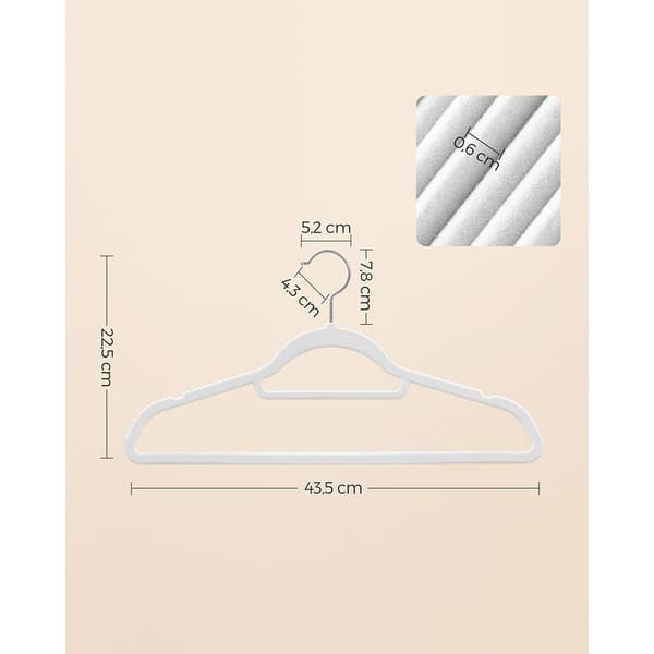 Galgar med sammet och 360° roterbar krok - 50-pack