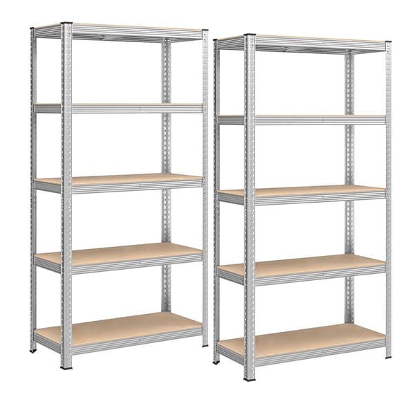 Oppbevaringshyller i metall med justerbare hyller 180 x 90 x 40 cm