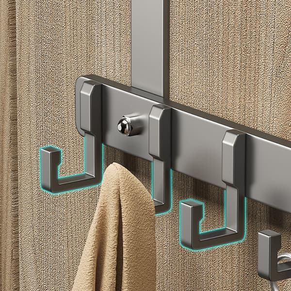 Dörrhängare i aluminium med 5 krokar – 32 cm