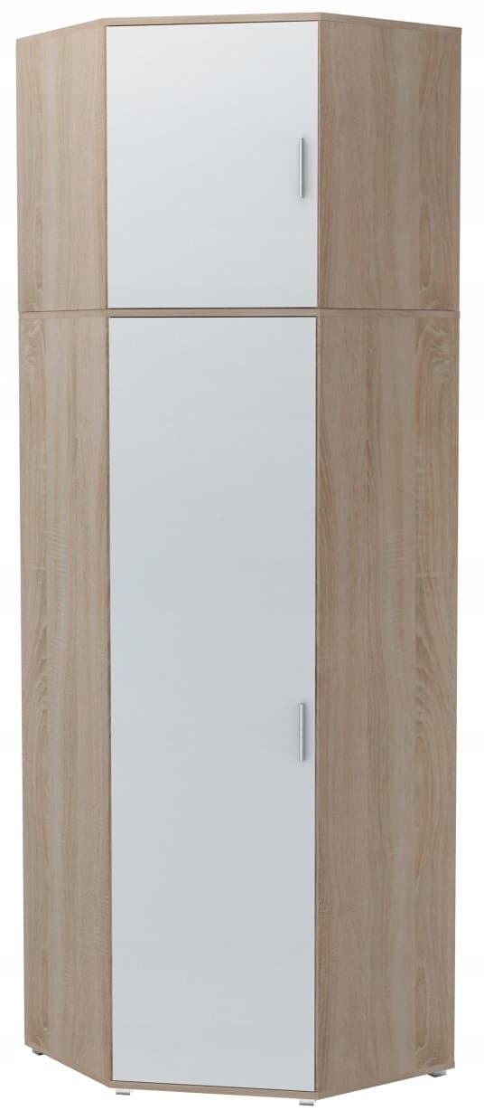Hjørne garderobe forlængelse BODO 80x80 hvid-sonoma