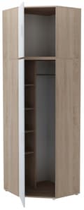Miniatyrbillede 4 af 4: Hjørne garderobe forlængelse BODO 80x80 hvid-sonoma