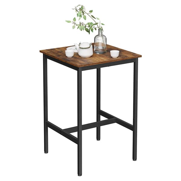 Barbord med robust stålramme - Brun/svart