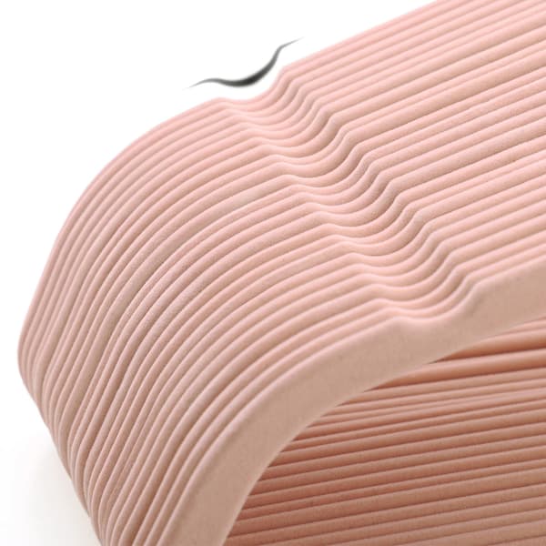 Bøjle med fløjl 50-pak - Pink