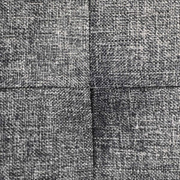 Ottoman med förvaring 76 x 38 x 38 cm – hopfällbar sittbänk i skiffergrå linneimitation