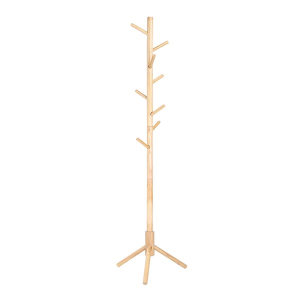 Frittstående kleshenger i tre - 175 cm, med 8 kroker