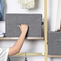 Miniatyrbilde 6 av 7: Sammenleggbare oppbevaringsbokser i filt 3-pk 40 x 30 x 25 cm