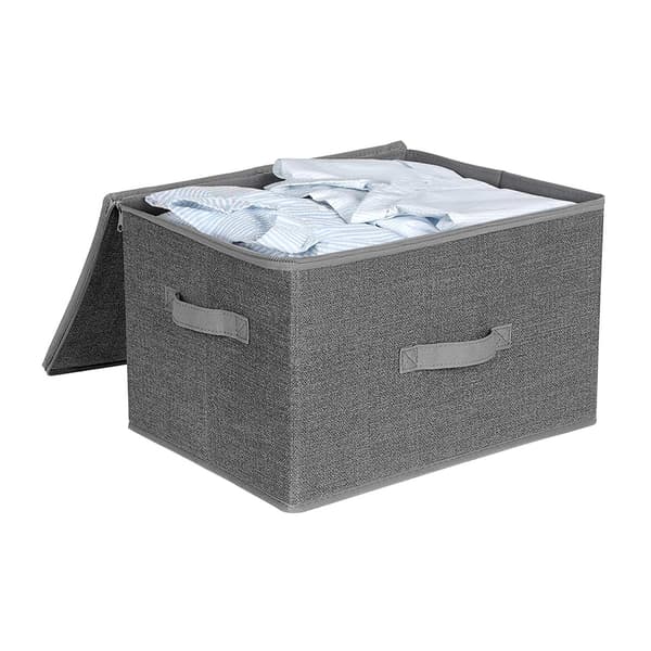 Sammenleggbare oppbevaringsbokser i filt 3-pk 40 x 30 x 25 cm