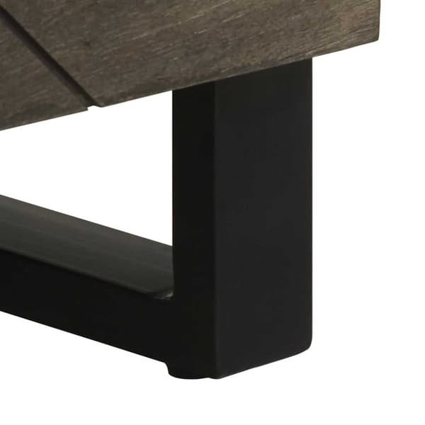 Skänkar 2 st svart 60x33x75 cm massivt mangoträ