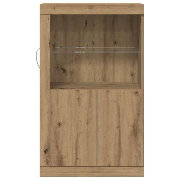 Sideboard med LED-lampor Artisan Ek 60,5x37x100 cm