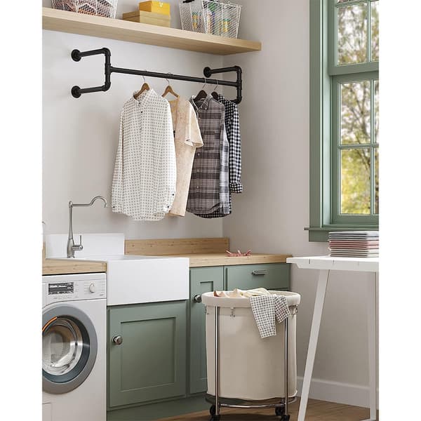 Teollisuustyylinen vaatetanko 2-pack - Svart