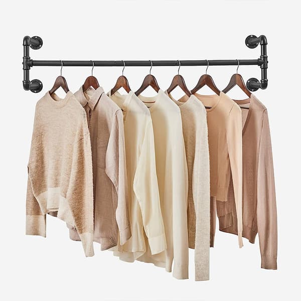 Teollisuustyylinen vaatetanko 2-pack - Svart