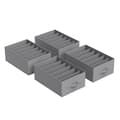 Miniatyrbilde 1 av 2: Sett med 4 sammenleggbare oppbevaringsbokser med 6 rom for klær