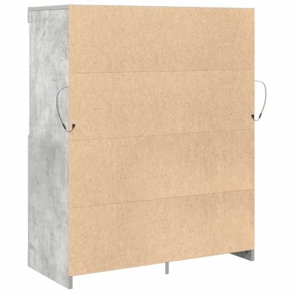 Skänk betonggrå 81x37x100 cm konstruerat trä