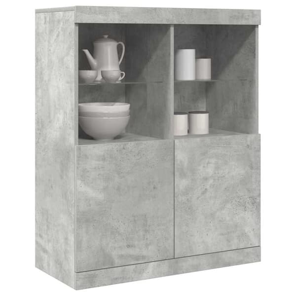 Skänk betonggrå 81x37x100 cm konstruerat trä