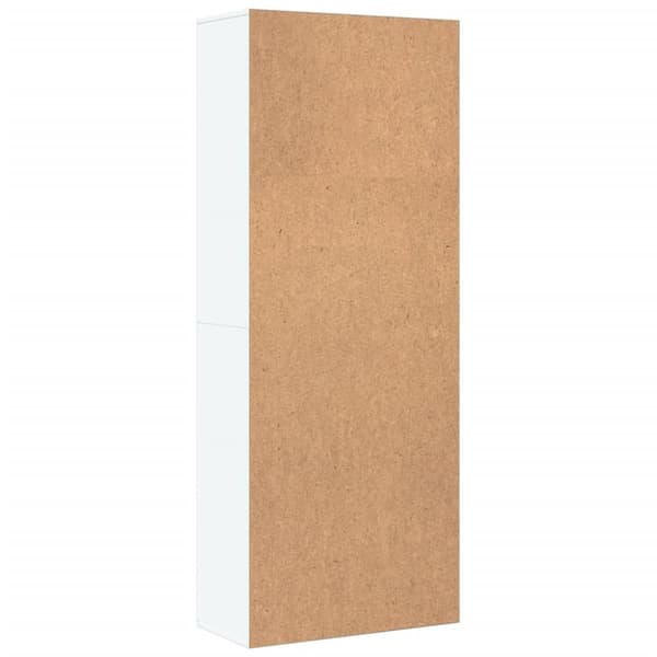 Högskåp vit 70x35x180 cm konstruerat trä